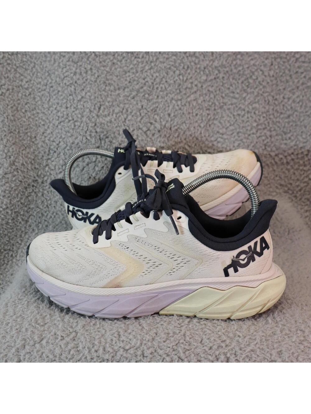 Hoka One One Arahi 5 Womens 10 B Medium Running Shoes White